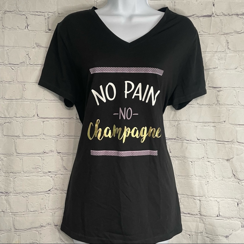 “No Pain No Champagne” Athletic Shirt XXL